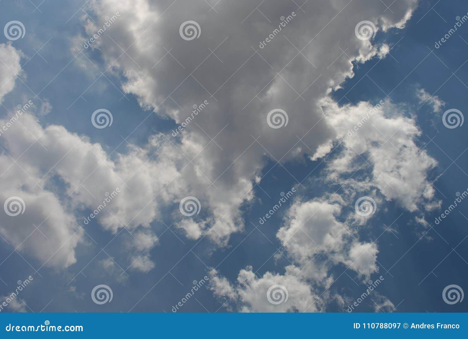 beautiful blue sky on a sunny day with a beautiful sea of Ã¢â¬â¹Ã¢â¬â¹clouds